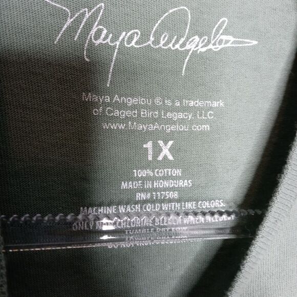 Maya Angelou Inspirational Quote " YOU alone are ENOUGH" Crop Tee - Picture 3 of 6